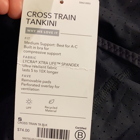 Athleta Cross Train Tankini // Black - Picture 9 of 10